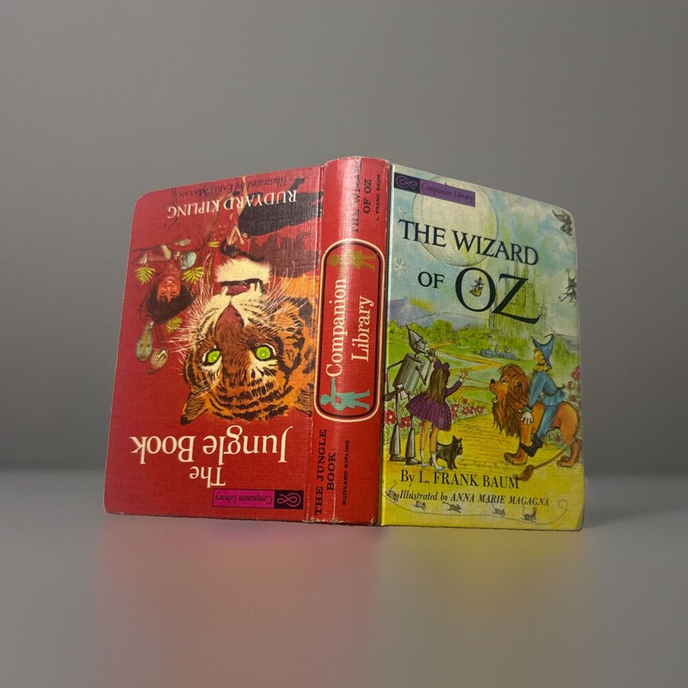 Vintage 1963 The Wizard Of Oz / The Jungle Book Companion Library Decorative